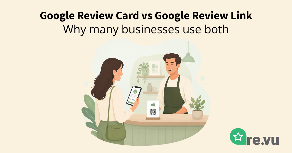 Google Review Card vs Google Review Link What’s the Difference