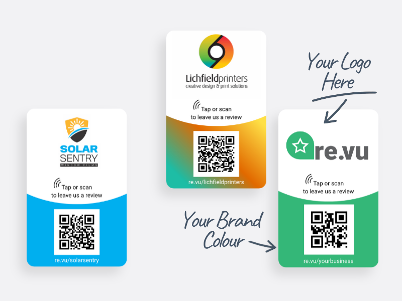 Tap to review branded cards